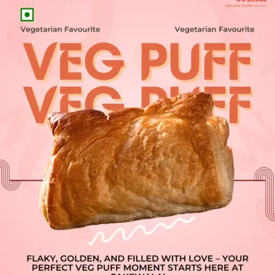 Our Veg Puff is a classic for a reason. It's flaky, golden, and filled with a delicious vegetable mix, making it the perfect snack for any time of day.