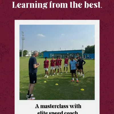 Learning from the best. My players receive instruction from an elite speed coach, getting a masterclass in the small details that lead to big gains in speed and performance.