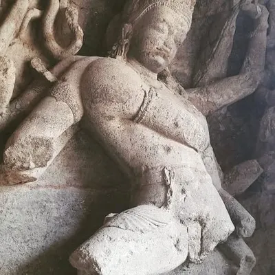 A sculpture from the Elephanta Caves, visited on World Heritage Day. Spending time at such sites with fellow researchers, unfolding the beautiful facts about our history, is a crucial part of my extended research on Bharatiya Tantra.