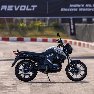 The hero shot of the all new Revolt RV blazeX electric motorcycle. I create clean, crisp product photos on-site at launch events, perfect for press kits and marketing materials.