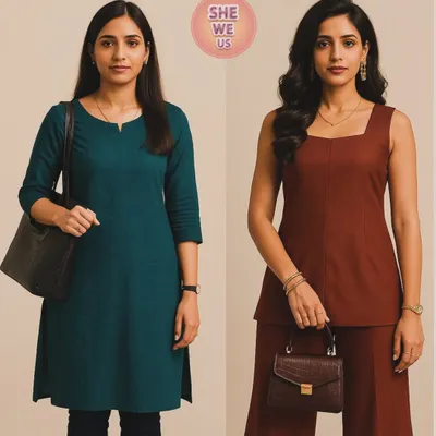This image perfectly illustrates the shift from an unintentional to an intentional look. It's a visual representation of how conscious styling can elevate your presence, moving from a look that fades into the background to one that is powerful and put-together.