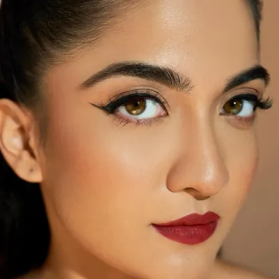 Look at that precision. My student Lovey created the perfect classic winged liner and red lip, a timeless combination that every artist needs to master.