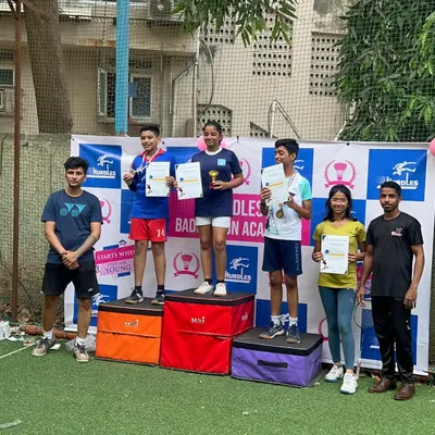Celebrating our older athletes at the badminton tournament. Their dedication and skill are an inspiration to our younger players. We are proud of every participant.