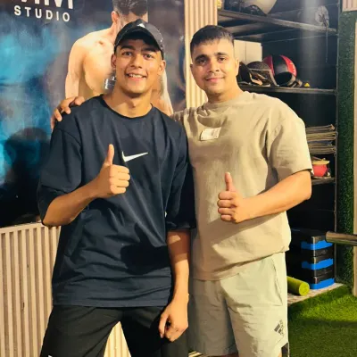 With a dedicated client at the gym. We work together to achieve his fitness goals through a structured training plan.