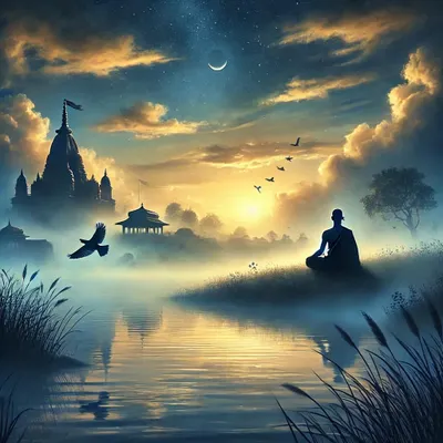 Silence speaks when the soul listens. This image is a reminder to embrace stillness, especially during sacred times like Mauni Amavasya, to find inner peace and spiritual awakening.