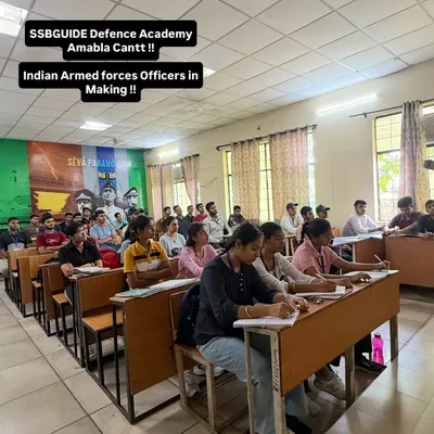 A classroom full of future officers at our Ambala Cantt academy. This is where we lay the foundation for clearing the psychological tests and interviews.