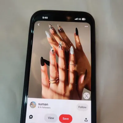 This is the Pinterest photo a client brought to me for her nail inspiration. I love a good challenge.