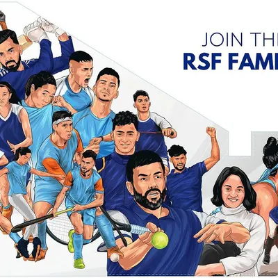 This illustration represents the RSF family. My vision was to create a high-performance center for athletes across all sports, and this wall at our facility, featuring 18 elite athletes, inspires the next generation.