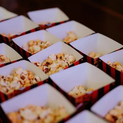 We had the honor of orchestrating a grand Indian wedding in the beautiful landscape of Antalya, Turkey. This image of popcorn boxes shows our attention to even the smallest details for a destination event.