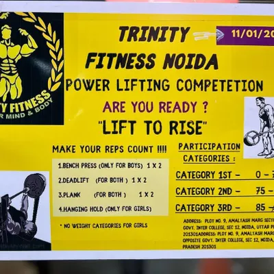 Are you ready to lift to rise? This is a poster from our in-house powerlifting competition. I create opportunities for my members to test their strength and celebrate their progress.