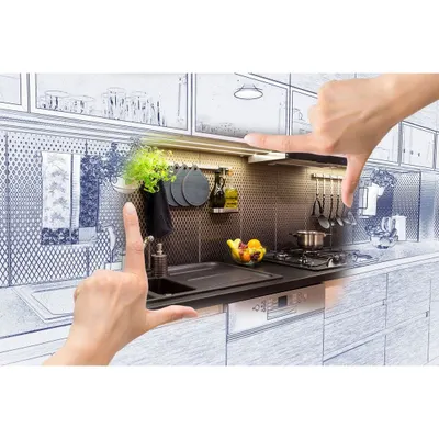 This image perfectly illustrates our process: turning a design sketch into a beautiful, functional reality. We work closely with you to visualize the project before any construction begins.
