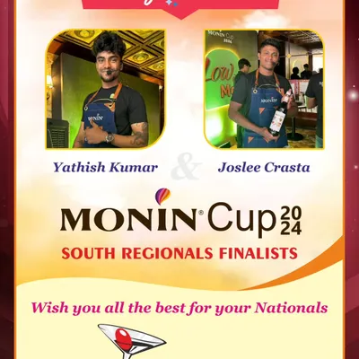Congratulations to our students Yathish Kumar and Joslee Crasta, who were finalists in the Monin Cup 2024 South Regionals. We wish them the best for the nationals.