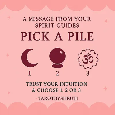 A message from your spirit guides. By choosing a symbol, you can receive guidance on trusting your intuition, preparing for a powerful shift, or aligning with peace and spiritual growth.