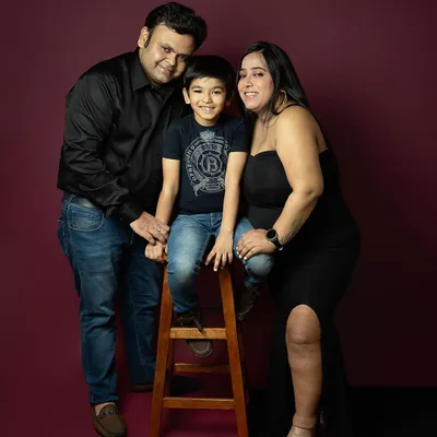 This beautiful family came all the way from Agra for their shoot. It was so special to capture their portrait together before they become a family of four.