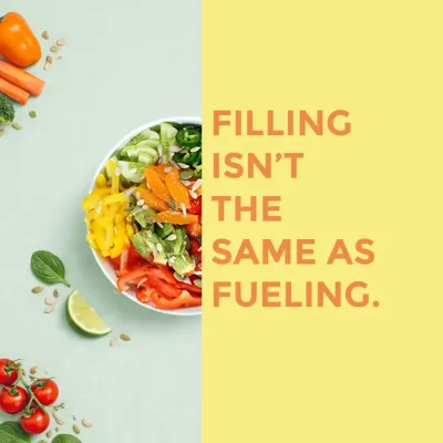 There's a big difference between simply filling your stomach and truly fueling your body. I design my meals to give you lasting energy, not a temporary fix.