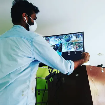 This is the view I make possible for you. With the remote monitoring setup I provide, you can pull up a live feed of all your cameras on a single screen, right on your phone or computer.