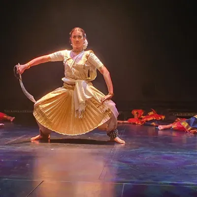 A powerful moment from my dance drama "Panna Dhai." Portraying a character who makes the ultimate sacrifice for her kingdom was an emotionally intense and rewarding experience.