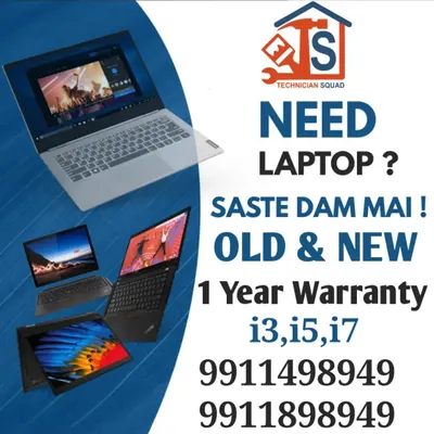In the market for a new or old laptop? We have a wide selection of models available at affordable prices, including various configurations with i3, i5, and i7 processors, backed by a one-year warranty.