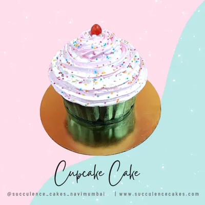 Why have a cupcake when you can have a giant cupcake cake? This fun design is perfect for birthdays and special occasions, complete with swirls of fresh cream frosting and colorful sprinkles.