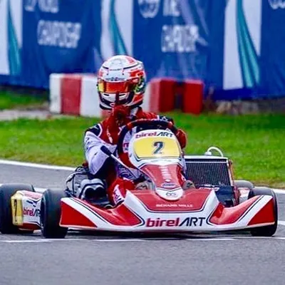 Our driver in the Birel ART number 2 kart, competing at the FIA World Championship. Racing against the world's best hones our skills and strategies.