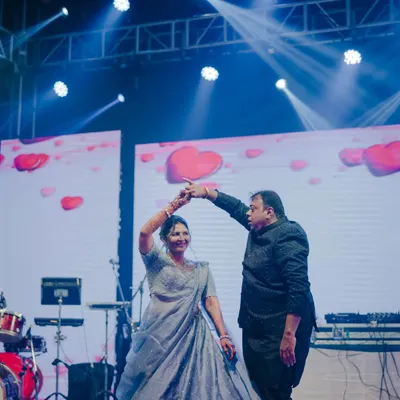 A sweet, simple moment during a couple's dance. We focus on creating choreography that feels natural and comfortable, allowing your genuine emotions to shine through on stage.