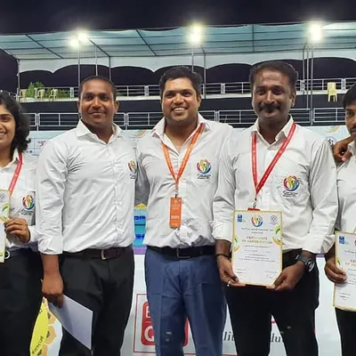 This is Team Dolphin Aquatics. I can proudly say we are one of the best aquatic coaching faculties in India, all certified and dedicated to our swimmers.