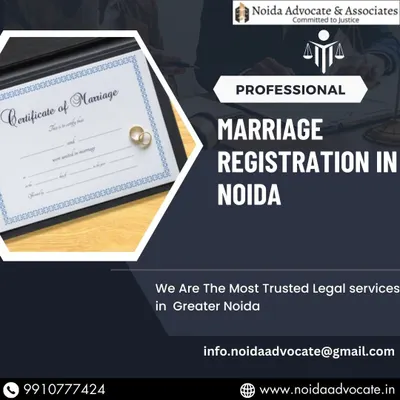 For couples seeking professional marriage registration in Noida, I offer trusted legal services to manage the entire process. This image shows a Certificate of Marriage, the official document I help you secure.