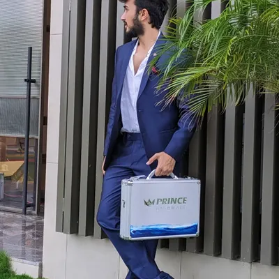I had the opportunity to redesign these briefcases for a new product launch by Prince Bathware. To give them a unique, premium, and relevant look, I coated the bottom half with an ocean-themed resin design, finished with a high-gloss coat.