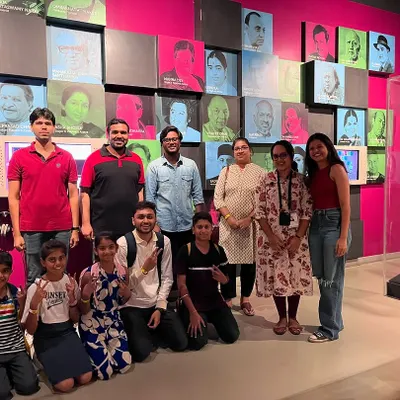 Our students and instructors on a field trip to the Indian Music Experience museum. We believe in learning experiences that go beyond the classroom walls to inspire our students.