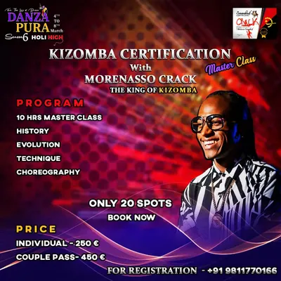 For the first time in India, we offered a 10-hour Kizomba certification course with the legendary Morenasso Crack. This masterclass covered the history, evolution, and technique of the dance.