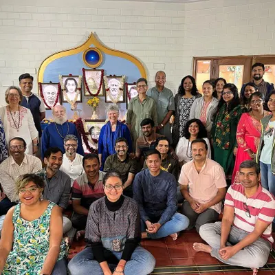 A wonderful group photo from our celebration of the masters' birthdays at Ananda Bangalore. These special events are filled with joy, devotion, and the warmth of our spiritual family coming together.