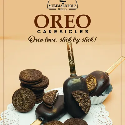 Oreo love, stick by stick. Our Oreo cakesicles are a dream come true, dipped in rich chocolate and stuffed with cake. They're not just a snack, they're a mood-lifter.