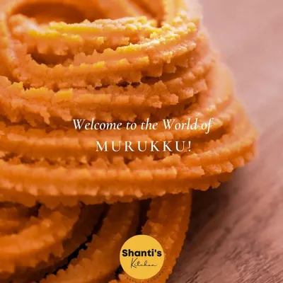 A close-up of my classic Garlic Murukku. You can see the perfect texture in every twist and twirl, a promise of the authentic, homemade flavor you get in every bite.