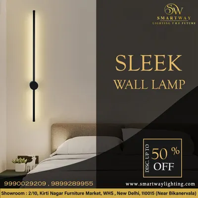 This sleek, minimalist wall lamp is perfect for a modern bedroom. It provides a soft, indirect glow that is perfect for creating a relaxing atmosphere.