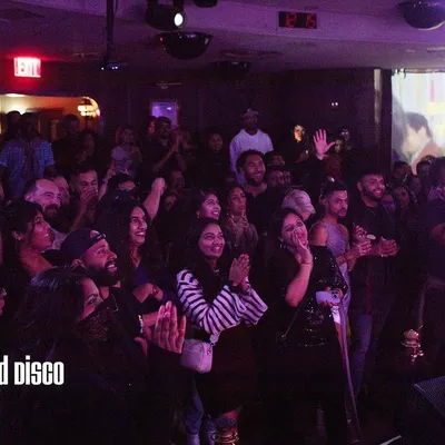 A packed dance floor at Bollywood Disco. This is the goal of every event I produce: a room full of people connected by the music.