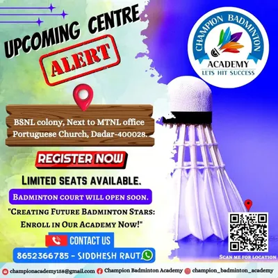 We are excited to announce our upcoming center in Dadar. Located at the BSNL colony, this new facility will be opening soon. Register now to book your spot as seats are limited.
