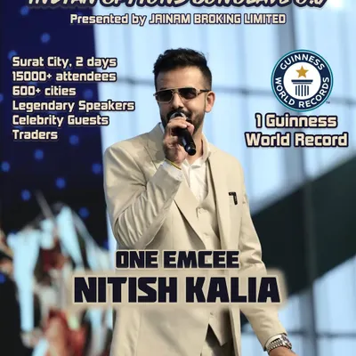 A poster summarizing the massive scale of the Indian Options Conclave 6.0, a Guinness World Record event I was proud to emcee.