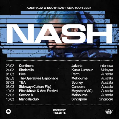 The official poster for my Australia & Southeast Asia Tour. Announcing these dates was a huge moment, and the tour was an unforgettable experience.