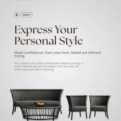 This elegant wicker sofa set, featuring a three-seater and two single chairs, is designed to express your personal style. The dark weave and clean lines offer a timeless look, perfect for creating a sophisticated outdoor living area.