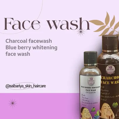 A look at my face wash collection, featuring the Oil-Control Charcoal Facewash and the popular Blue Berry Whitening Face Wash. There's a perfect cleanser for every skin type.