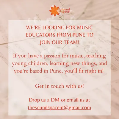 Attention Pune, we're hiring. If you have a passion for music and teaching young children, you'll fit right in. We're looking for enthusiastic educators to join our growing family and help us spread the magic of music.