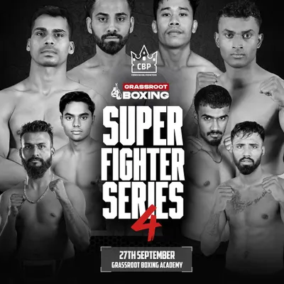 The official poster for Super Fighter Series 4. No dramas. All heart. Pure boxing.