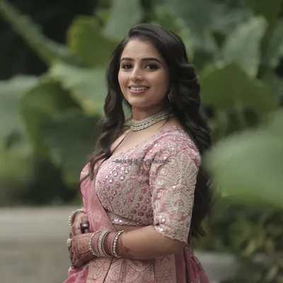 A radiant smile on my happy engagement bride. This minimal makeup look in pretty pink tones highlights her natural beauty, paired with soft curls for a romantic and elegant feel.