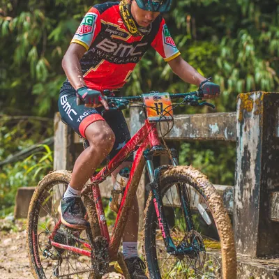 Getting muddy is part of the fun and a sign of a great day on the trails. This shot captures the grit and determination that mountain biking is all about. We're planning to bring back our MTB races in 2024.