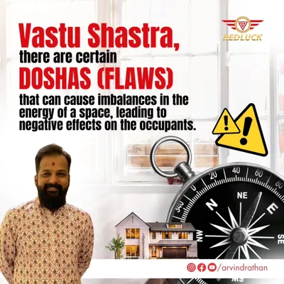 This carousel introduces the concept of Vastu doshas, which are flaws in a space's energy that can negatively affect occupants.