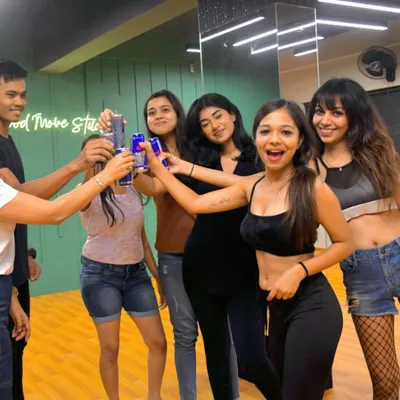 A celebratory moment with my team and Red Bull. This image represents my long and successful partnership with the brand, spanning over seven years of events and content creation.