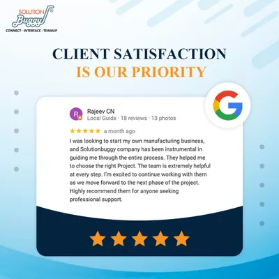 We are honored to receive this 5-star Google review from a client who was starting their own manufacturing business. They highlight our instrumental guidance throughout the entire process, reinforcing our role as an extremely helpful and supportive partner.