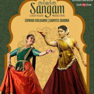 This poster is for 'Sangam', a duet Kathak production I performed with Ishwari Kulkarnii. Our performance was a celebration of the union of rhythm and grace, weaving together both pure dance and storytelling.