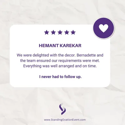 We are proud of the feedback we receive from our clients. This review from Hemant Karekar speaks to our core values: meeting all requirements, ensuring timely execution, and providing a stress-free experience.