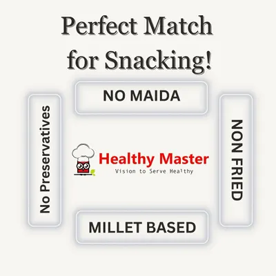 What makes the perfect snack? For us, it's a simple formula: No Maida, No Preservatives, Non-Fried, and Millet-Based. This is our promise in every pack.